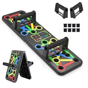 Push Up Board ? 9-in-1 Color-Coded Pushup Bar System for Full Body Workout ? Portable Home Gym Equipment for Chest, Arms, Back & Core Training