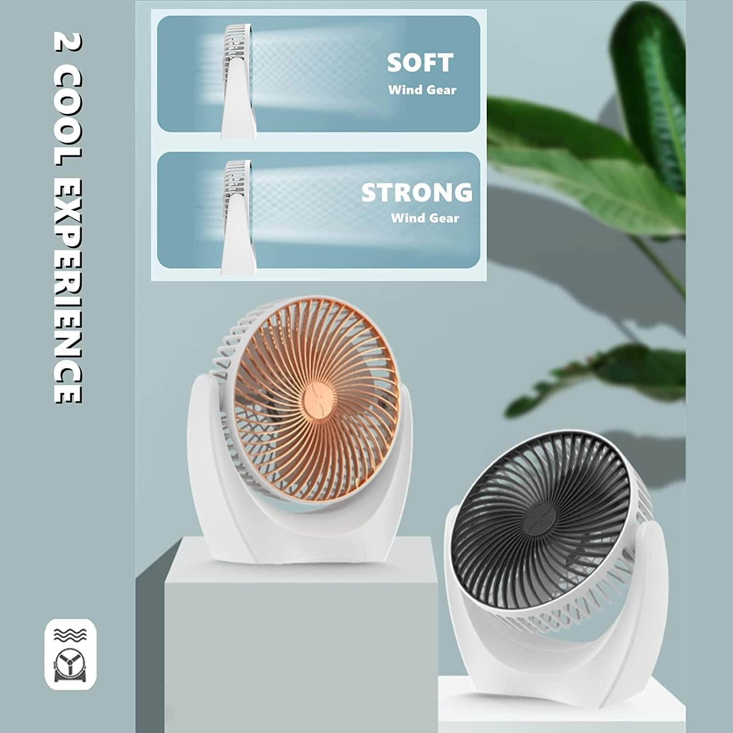 New Desk Fan ? Portable USB Rechargeable Table Fan with 3-Speed Settings, Quiet Operation, 360? Rotation, Compact Personal Fan for Home, Office & Travel