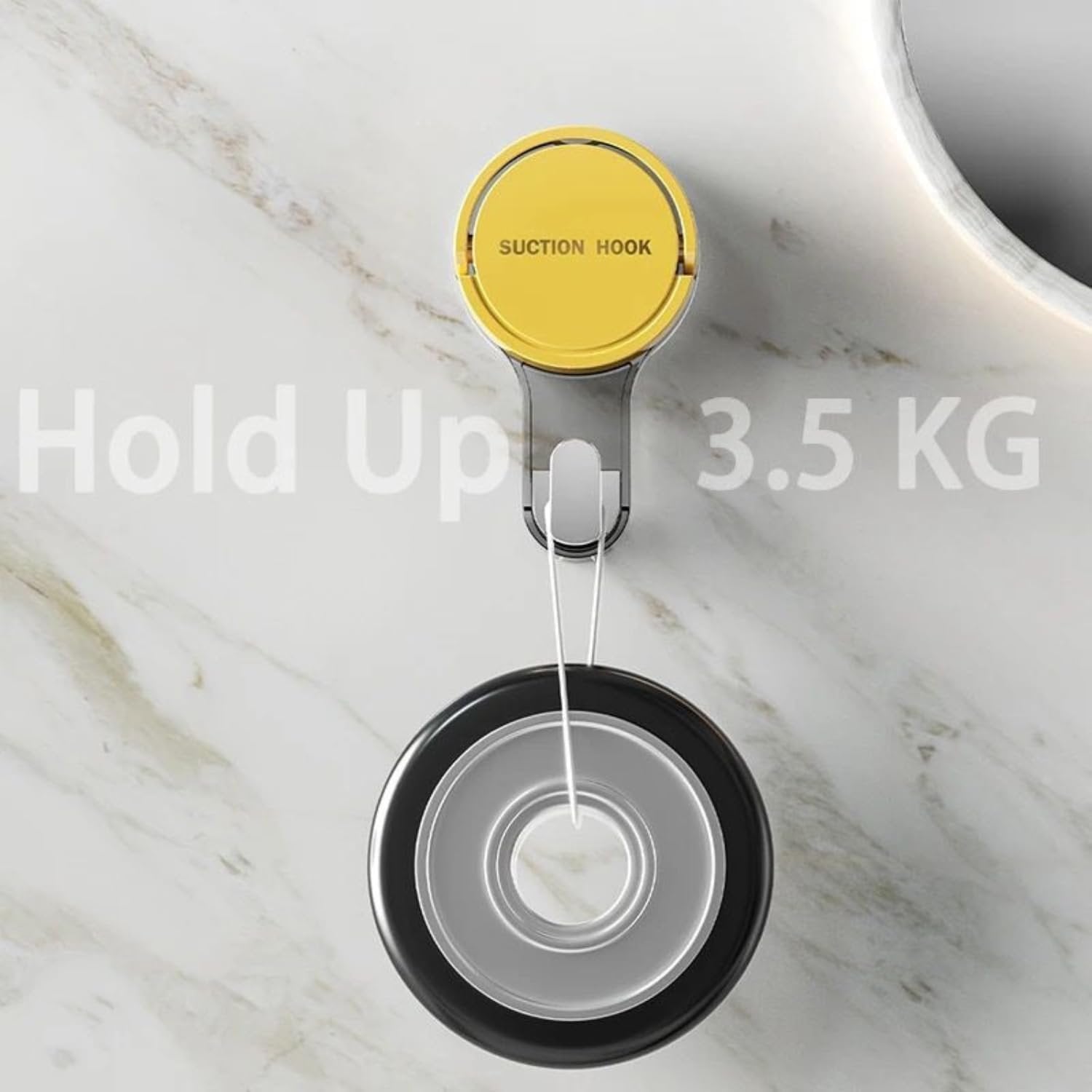 Reusable Suction Hook ? Heavy Duty Wall Hook with Strong Vacuum Seal, No-Drill Removable Adhesive Hook for Bathroom, Kitchen & Home Organization