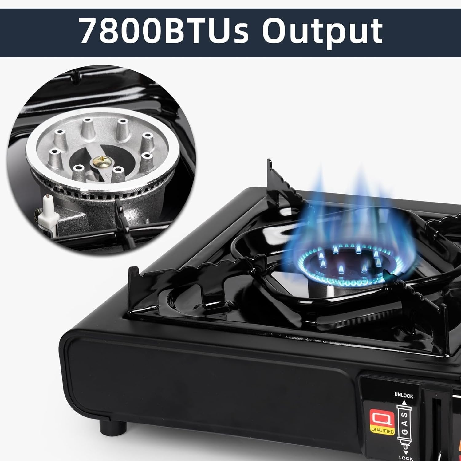 2 in 1 Portable Gas Stove ? Dual-Use Butane & LPG Camping Stove, Compact Outdoor Gas Burner for Cooking, Traveling, Hiking & Emergency Use