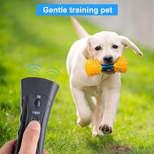 Super Ultrasonic Dog Chaser ? Handheld Anti-Bark Dog Repellent & Training Device with LED Light, Safe & Humane Pet Deterrent for Outdoor & Home Use