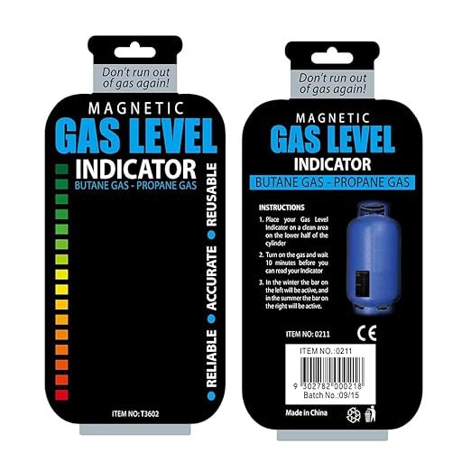 Magnetic Gas Level Indicator ? Reusable Propane Tank Gauge for LPG/Cylinder, Easy Temperature-Based Level Reader for BBQ, Heaters & Camping Use