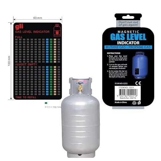 Magnetic Gas Level Indicator ? Reusable Propane Tank Gauge for LPG/Cylinder, Easy Temperature-Based Level Reader for BBQ, Heaters & Camping Use