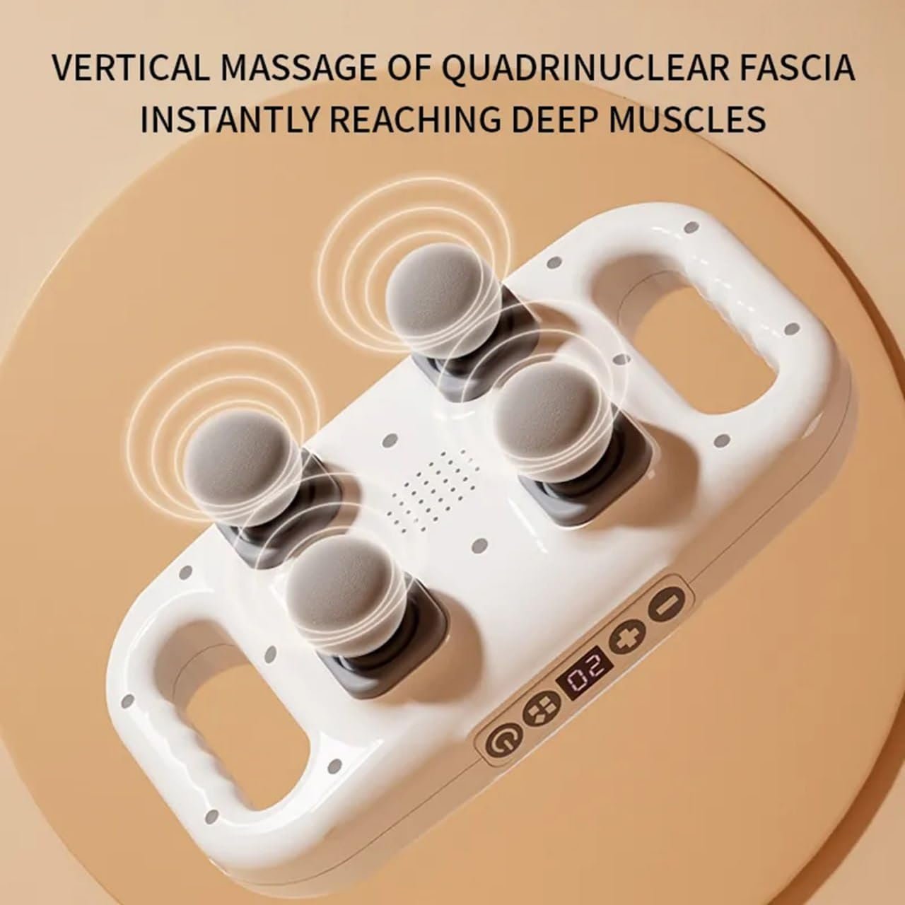 Four Headed Massager Gun ? Deep Tissue Massage Gun with 4 Interchangeable Heads & Adjustable Speed, Muscle Relaxation Tool for Pain Relief & Recovery
