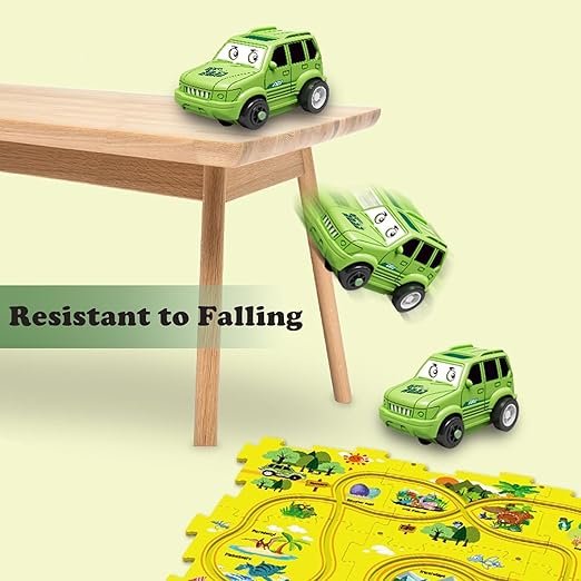 Rail Car Puzzle (13 Pcs) ? Educational Track Toy Set for Kids, DIY Assembly Train Puzzle with Colorful Tracks & Vehicles, STEM Learning Toy for Toddlers