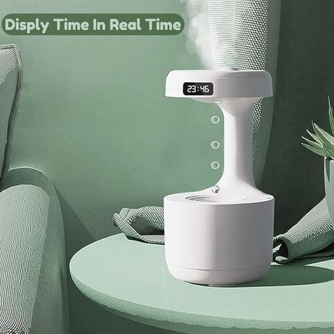 Anti Gravity Humidifier ? LED Visual Water Drop Mist Maker with Cool Fog Effect, USB Silent Air Humidifier for Home, Office & Bedroom Decor