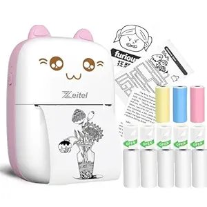 Mini Printer ? Portable Wireless Bluetooth Thermal Printer for Photos, Labels & Notes, Compatible with Android & iOS, Inkless Pocket Printer