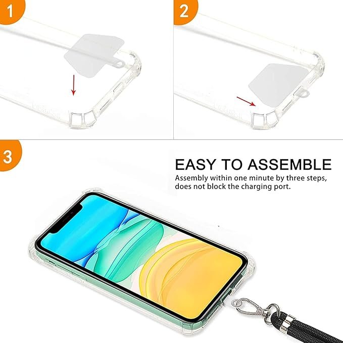 Mobile Lanyard ? Universal Phone Neck Strap with Adjustable Length, Detachable Tether for All Smartphones, Hands-Free Holder for Travel, Work & Outdoor Use
