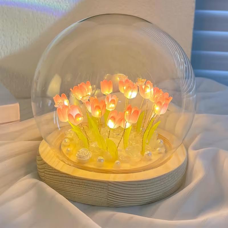 Tulip Lamp ? Aesthetic LED Flower Night Light for Bedroom Decor, Soft Warm Glow, USB Powered Table Lamp for Girls, Gifts & Home Ambience