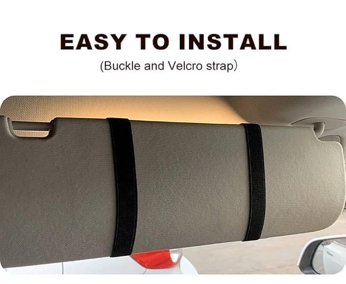 LED Car Vanity Mirror ? Rechargeable Sun Visor Mirror with Adjustable Brightness, Touch Sensor Lighted Makeup Mirror for Car Interior