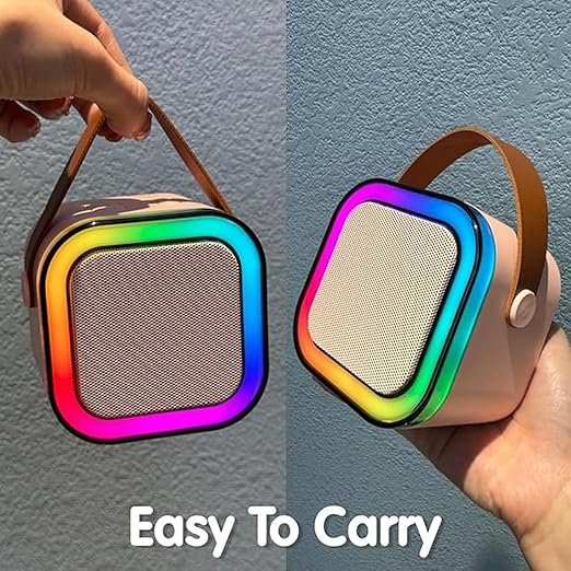 K12 Bluetooth Wireless Speaker ? Portable High Bass Rechargeable Speaker with Mic Support, USB/TF Card/AUX/FM Compatible for Outdoor & Indoor Use