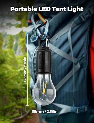 Rechargeable Hanging Clip Bulb ? Portable LED Light with Hook & Clamp | USB Charging, Bright Emergency Lamp for Camping, Outdoor, Study & Power Cut Use