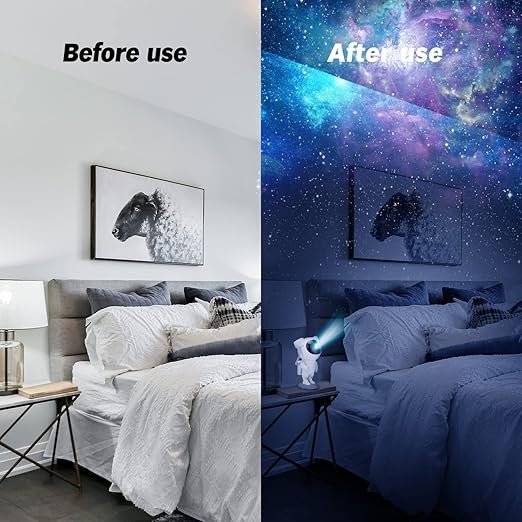Astronaut Galaxy Projector ? Star Nebula Night Light with Remote Control & Timer | 360? Rotating Space Light Projector for Kids Bedroom, Home Decor, Gifts