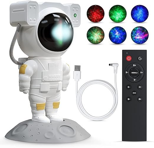 Astronaut Galaxy Projector ? Star Nebula Night Light with Remote Control & Timer | 360? Rotating Space Light Projector for Kids Bedroom, Home Decor, Gifts