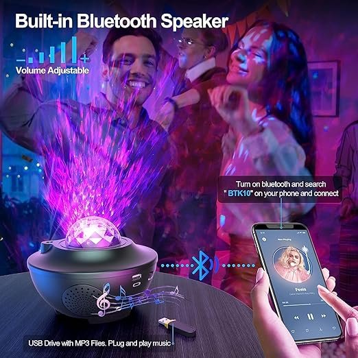 Galaxy Projector Night Light ? Star Nebula Projector with Remote Control & Timer | 360? Rotating Sky Light for Bedroom, Kids Room, Home Decor & Gifts