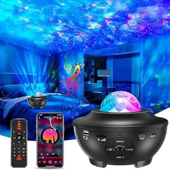 Galaxy Projector Night Light ? Star Nebula Projector with Remote Control & Timer | 360? Rotating Sky Light for Bedroom, Kids Room, Home Decor & Gifts