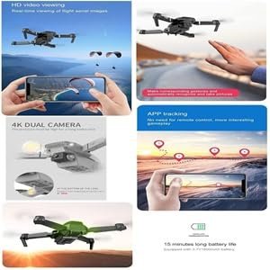 Drone Camera with HD Dual Camera ? Foldable WiFi FPV Drone with Altitude Hold, Headless Mode & One Key Return | Remote Control Quadcopter for Beginners & Kids