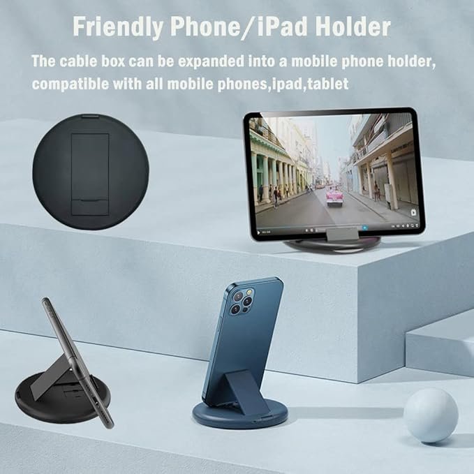 All In One Data Cable Set ? 6-in-1 Universal Charging Cable Kit with Type-C, Micro USB, Lightning | Compact Travel Organizer with SIM Ejector & Storage Box