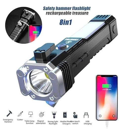 LED 3W Torch Light ? High Power Handheld Flashlight with Long Beam Range | Rechargeable & Portable Emergency Light for Camping, Hiking, Home & Outdoor Use