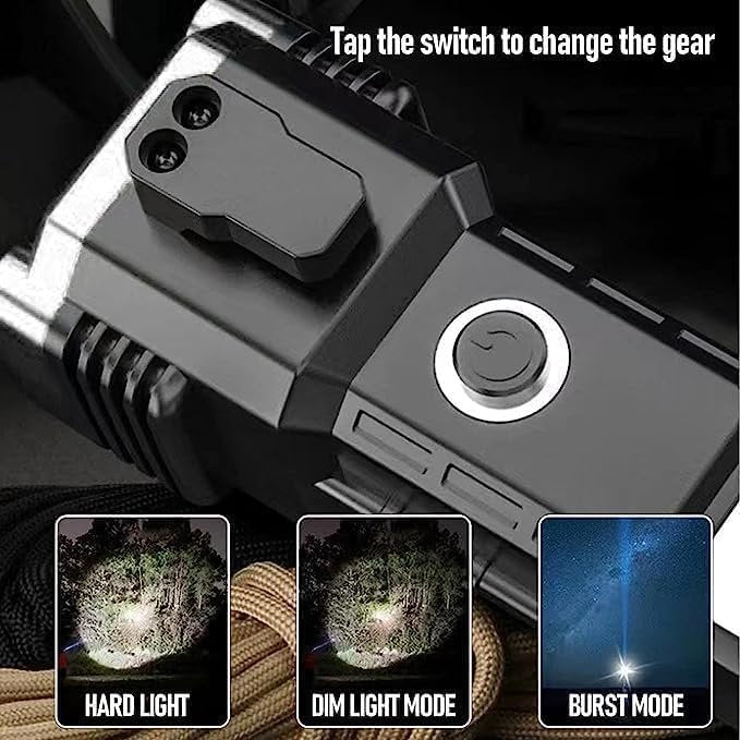 LED 3W Torch Light ? High Power Handheld Flashlight with Long Beam Range | Rechargeable & Portable Emergency Light for Camping, Hiking, Home & Outdoor Use