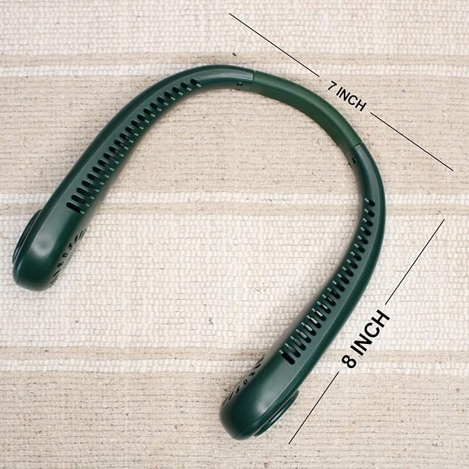 Portable Neck Fan ? Hands-Free Rechargeable Bladeless Personal Fan with 3 Speeds | Silent Cooling Neckband Fan for Travel, Office, Sports & Outdoors