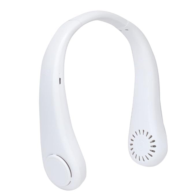 Portable Neck Fan ? Hands-Free Rechargeable Bladeless Personal Fan with 3 Speeds | Silent Cooling Neckband Fan for Travel, Office, Sports & Outdoors