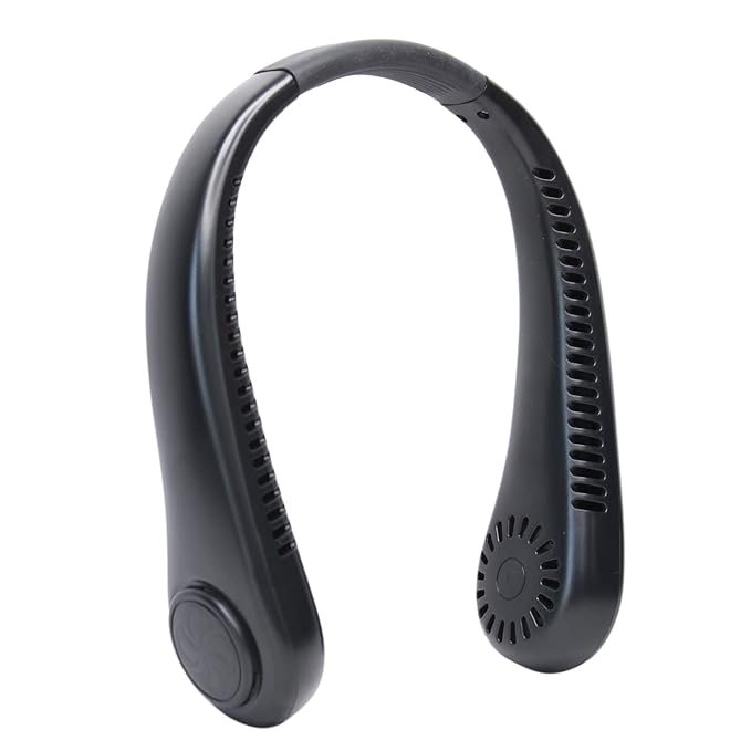 Portable Neck Fan ? Hands-Free Rechargeable Bladeless Personal Fan with 3 Speeds | Silent Cooling Neckband Fan for Travel, Office, Sports & Outdoors