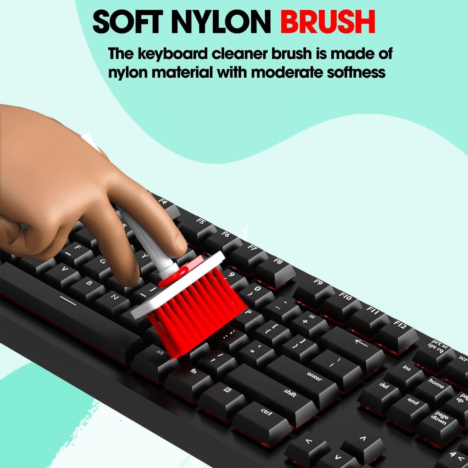 5 in 1 Keyboard Cleaning Brush Kit ? Multifunctional Laptop & Earbuds Cleaner with Keycap Puller, Soft Brush & Cleaning Pen for Electronics