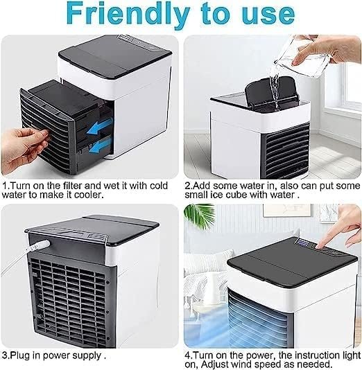 Arctic Cooler Ultra | Portable Personal Air Cooler with Humidifier & 3-Speed Fan | USB Powered Mini Air Conditioner for Home, Office, Desk & Travel Use