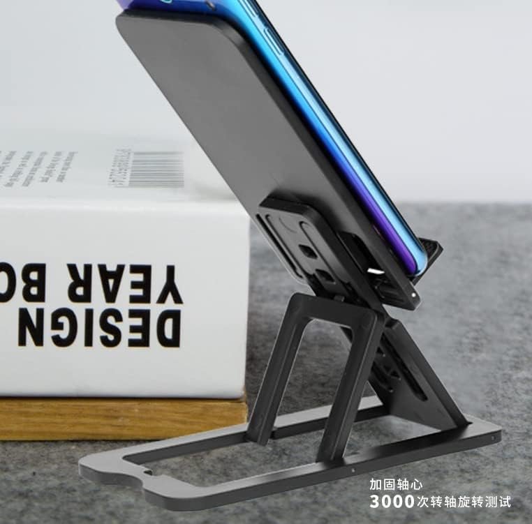 Desktop Replacement Phone Stand | Adjustable Foldable Mobile Holder for Desk | Universal Stand for Smartphones, Tablets, Office & Home Use
