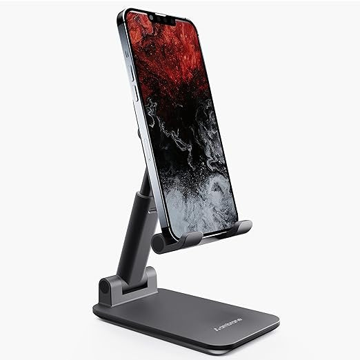 Adjustable Plastic Mobile Stand | Foldable & Lightweight Phone Holder for Desk & Table | Universal Mobile & Tablet Holder with 360? Rotation
