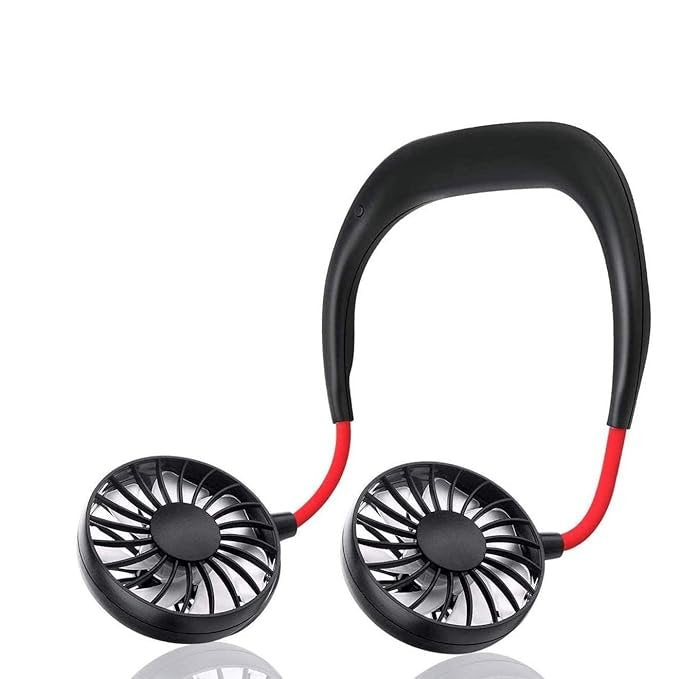 Neck Fan ? Portable Hands-Free Bladeless Fan with 3 Speed Settings ? USB Rechargeable Wearable Personal Fan for Travel, Office & Outdoor Use
