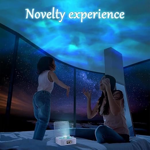 Ocean Wave Gramophone Light Speaker ? 3-in-1 Bluetooth Speaker with LED Ambient Light & Vintage Design ? Wireless Music Player for Home, Bedroom & Gifting