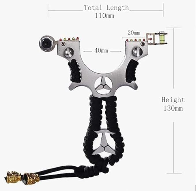 Laser Metal Slingshot ? Heavy Duty Stainless Steel Slingshot with Laser Sight, High Precision Outdoor Hunting &amp; Target Practice Catapult for Adults