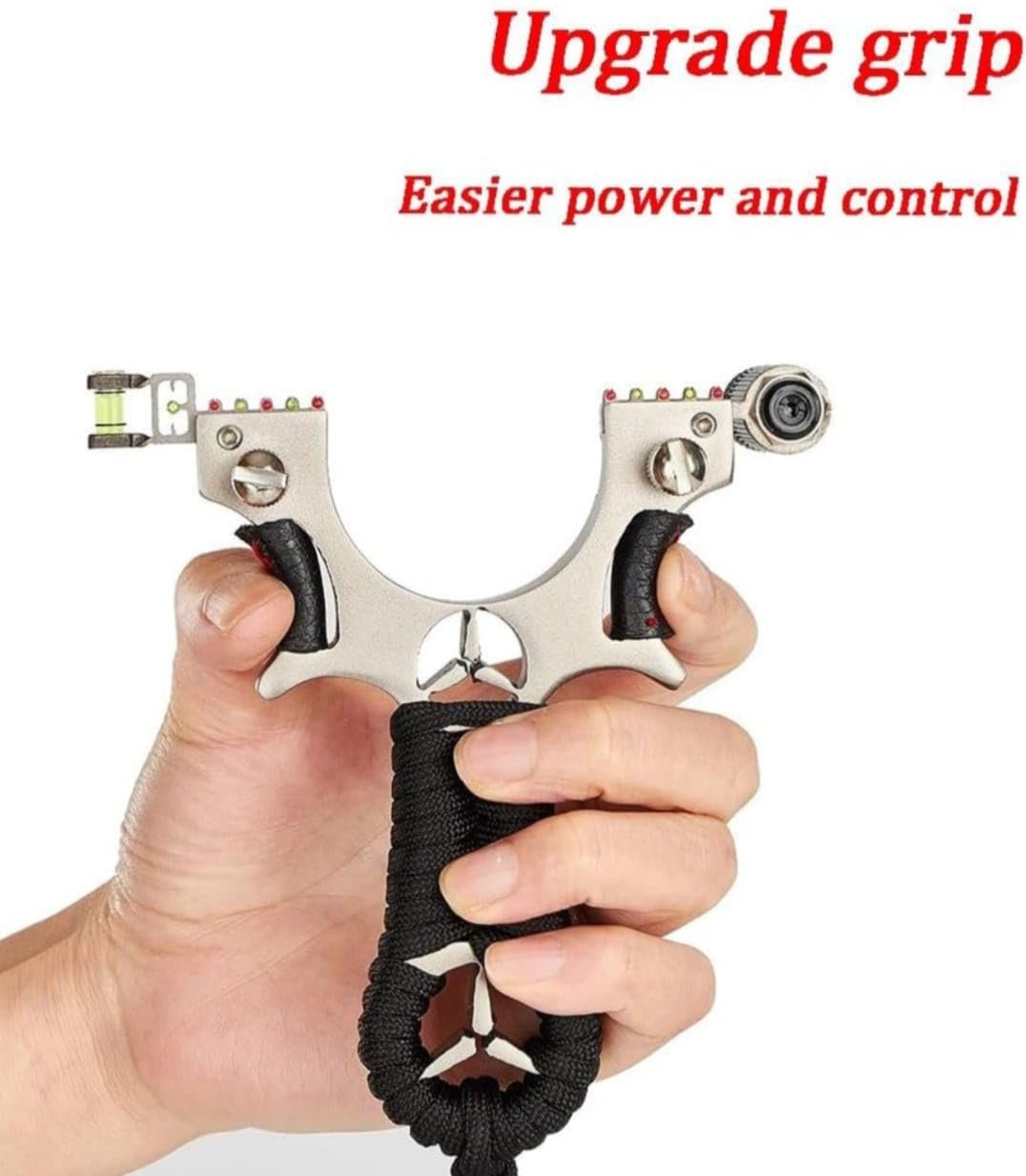 Laser Metal Slingshot ? Heavy Duty Stainless Steel Slingshot with Laser Sight, High Precision Outdoor Hunting &amp; Target Practice Catapult for Adults