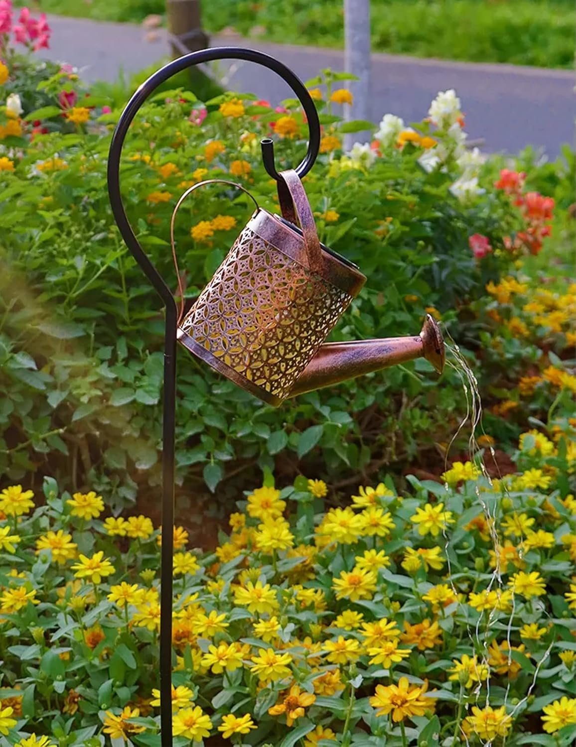 Solar Watering Can Lights ? Decorative LED Garden Light with Waterfall Fairy String Lights | Waterproof Outdoor Solar Lamp for Yard, Patio, Balcony & Lawn Decor