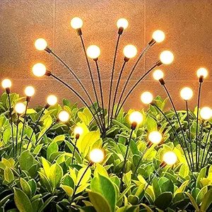 8 LED Solar Powered Firefly Lights ? Swaying Waterproof Garden Pathway Lights | Outdoor Decorative Solar Lamp for Yard, Patio, Lawn & Landscape Decoration