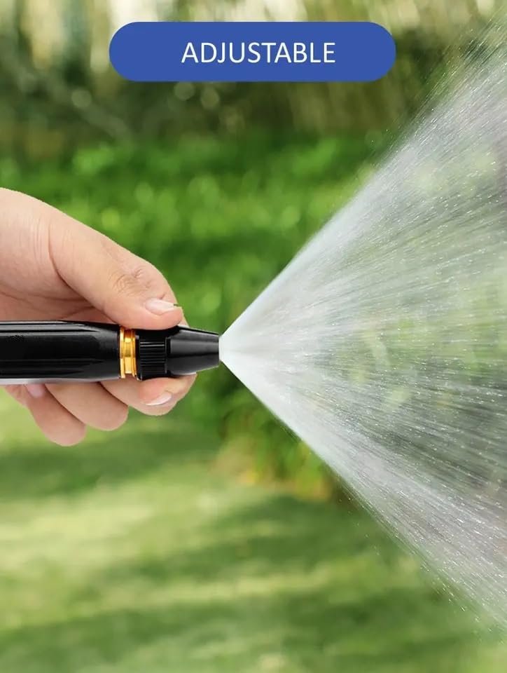 Black High Pressure Water Spray Nozzle ? Adjustable Jet Hose Nozzle for Garden, Car Wash & Outdoor Cleaning | Durable Leak-Proof Trigger Sprayer