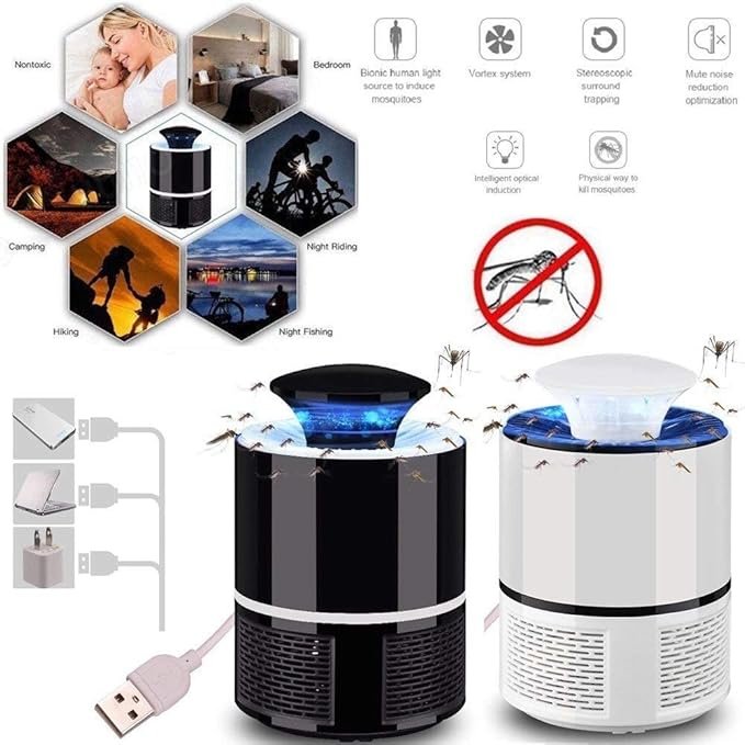 Electric Mosquito Killer Lamp | UV Light Insect Trap with Silent Fan & Noiseless Operation | Non-Toxic Fly & Mosquito Zapper for Home, Bedroom, Office & Outdoor Use