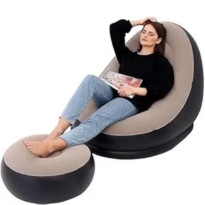 Inflatable Lounge Chair ? Portable Air Sofa Bed with Carry Bag for Outdoor, Camping, Beach & Home ? Waterproof & Lightweight Lazy Air Couch