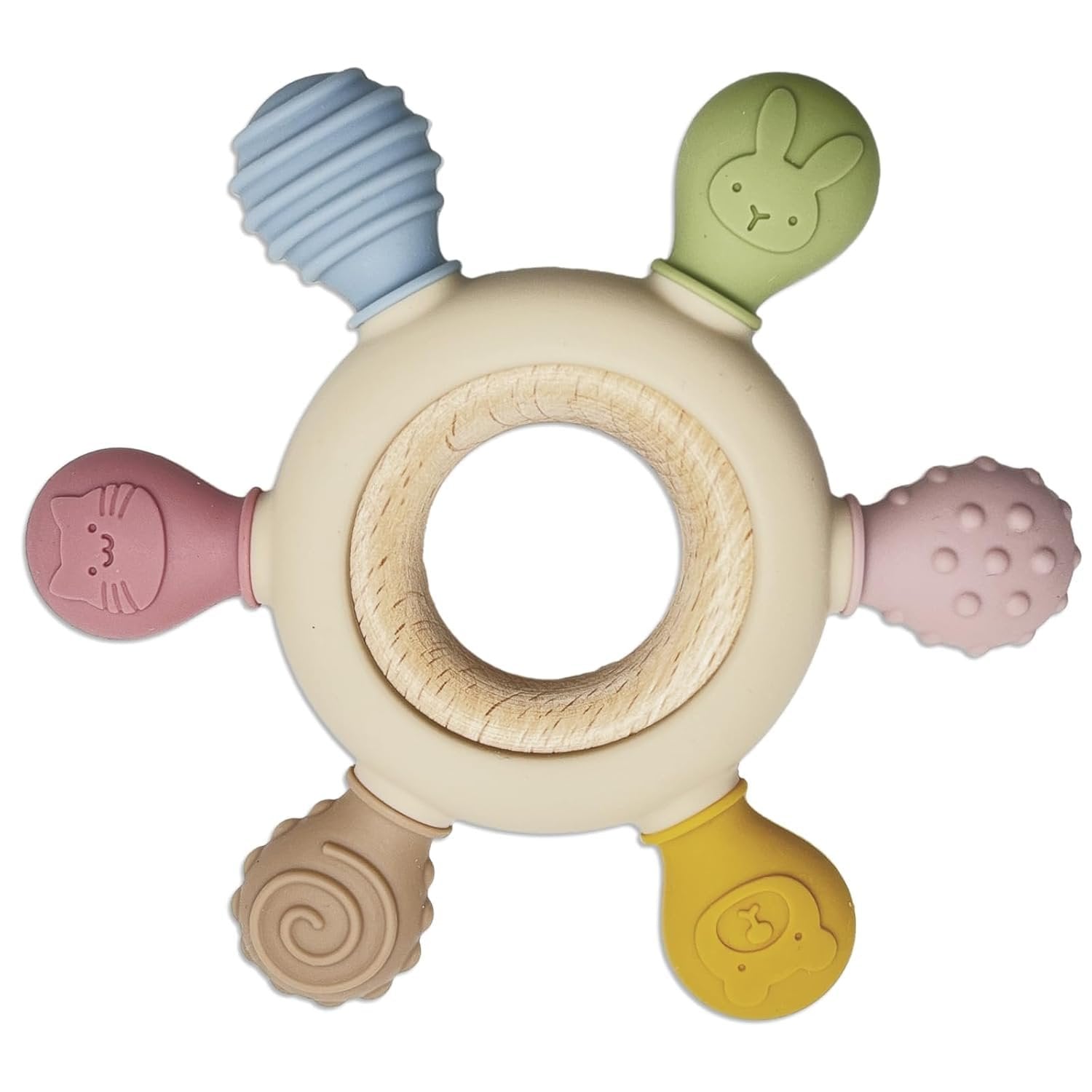 Silicone Baby Teether ? BPA-Free Soft & Safe Teething Toy for Infants, Freezer-Friendly Soothing Teether with Easy Grip, Ideal for Baby?s Gums & First Teeth