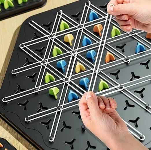 Triangle Chess Game ? Strategic Board Game for Kids & Adults, Compact Travel-Friendly Puzzle Game, Fun Brain Teaser for Family & Party Game Night