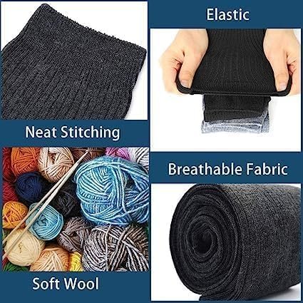 Warm Wool Socks ? Thermal Winter Socks for Men & Women, Soft Thick Knitted Crew Socks for Cold Weather, Outdoor, Hiking & Daily Wear