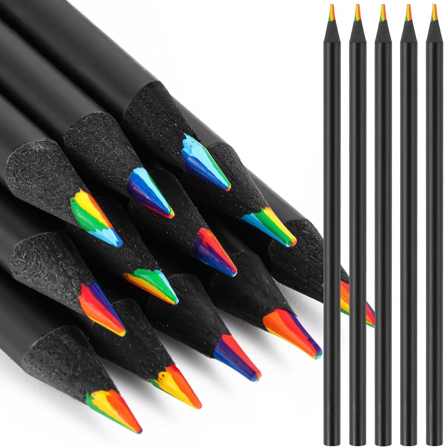Rainbow Pencil Set ? Multi-Color Drawing & Writing Pencils for Kids & Artists, Smooth Color-Blending Rainbow Core Pencils for School, Art & Gifts