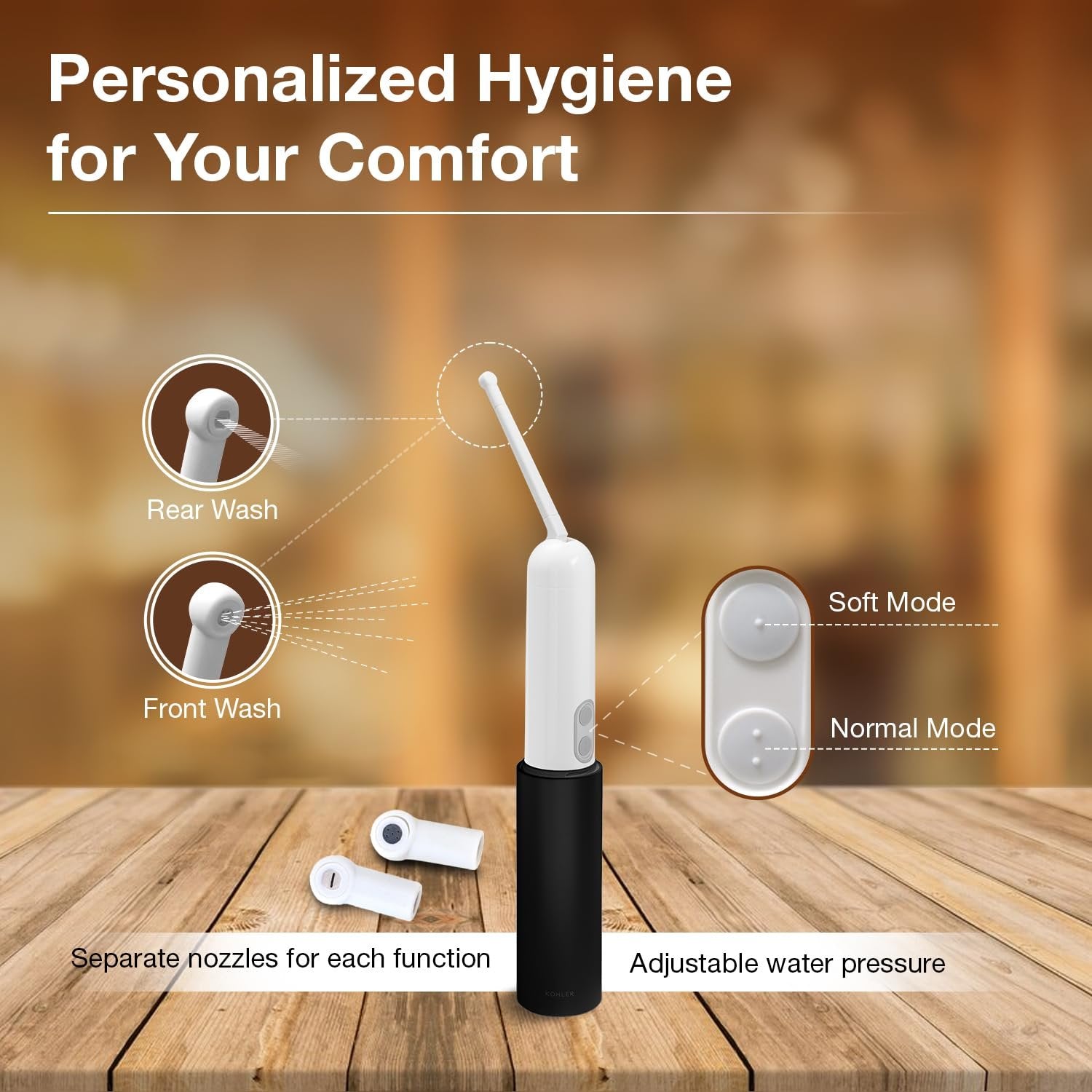 Portable Bidet for Travel ? USB-C Rechargeable Handheld Bidet Sprayer, Compact Personal Hygiene Device with Adjustable Water Pressure for Outdoors & Home Use