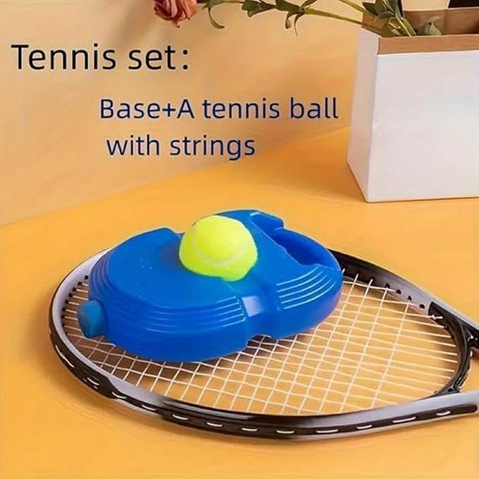 Solo Tennis Trainer ? Portable Tennis Practice Rebounder with Elastic Rope & Base | Self-Training Tennis Ball Set for Beginners & Professionals