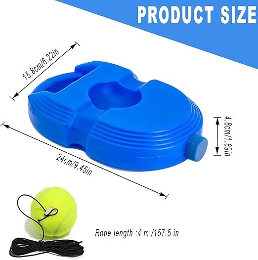Solo Tennis Trainer ? Portable Tennis Practice Rebounder with Elastic Rope & Base | Self-Training Tennis Ball Set for Beginners & Professionals