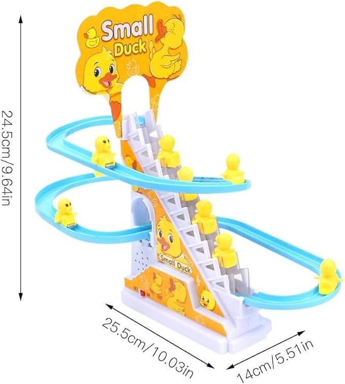 Small Duck Track Toy ? Climbing Duck Slide with Music & Lights | Fun Educational Track Playset for Toddlers & Kids | Battery Operated Baby Toy