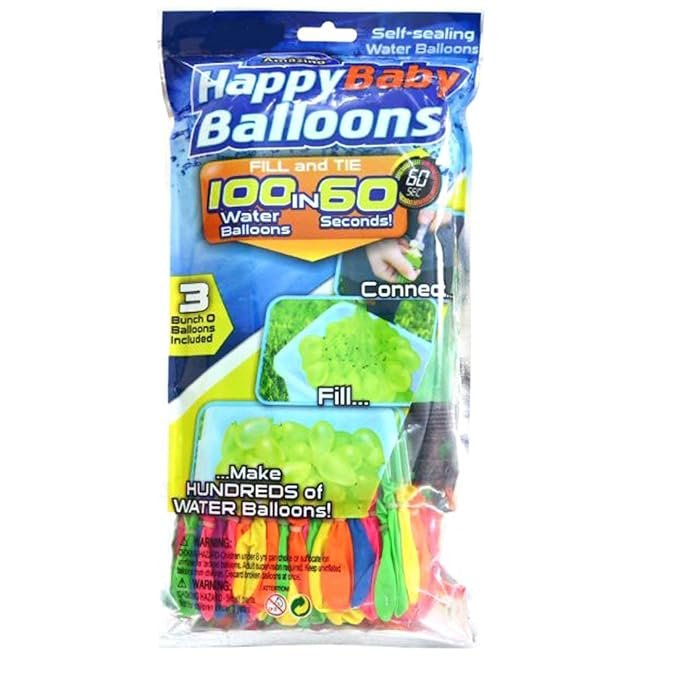 Holi Water Balloons ? Quick Fill Self-Sealing Balloons for Festival Fun | Biodegradable, Colorful Water Balloons for Kids & Adults (Pack of 111)