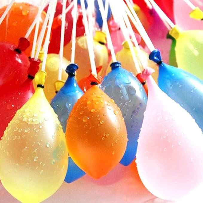 Holi Water Balloons ? Quick Fill Self-Sealing Balloons for Festival Fun | Biodegradable, Colorful Water Balloons for Kids & Adults (Pack of 111)